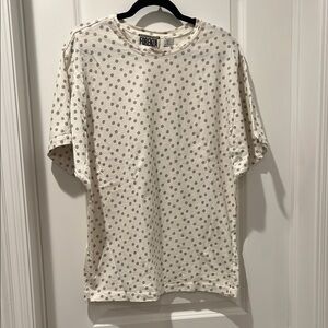Forenza Cream Short‎ Sleeve Tee with Polka Dots